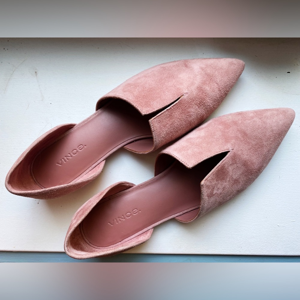 VINCE Darlington Flat Antiqueos Pink Size 8 Like New